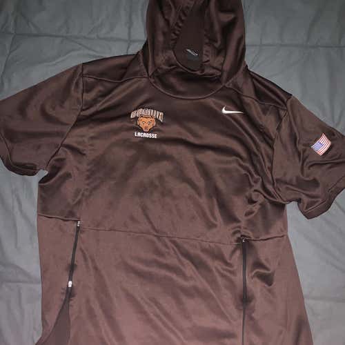 Brown Lacrosse 2019 Short Sleeve Nike Sweatshirt