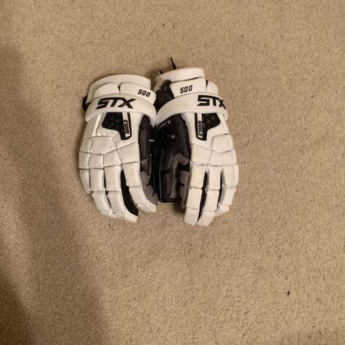 White  Goalie Shield 500 Lacrosse Gloves 12"