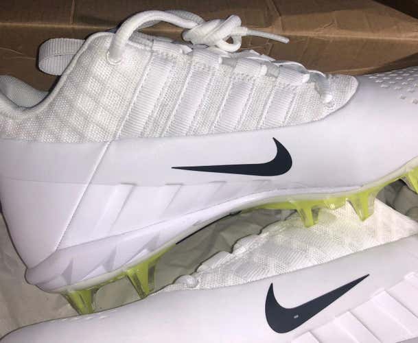 New Nike Alpha Huarache 6 Pro Lax White Unisex Youth Lacrosse 5.5 5.5Y