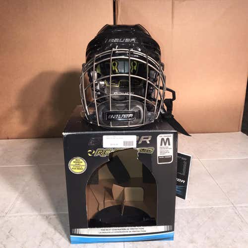 Brand New Black Bauer Medium Re-Akt 100 Helmet