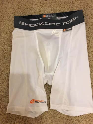 White New Men's Medium Adult Shock Doctor Compression