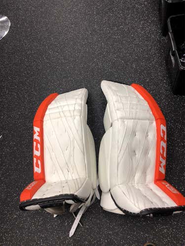 White  Senior Extreme Flex lll Goalie Leg Pads Pro Stock