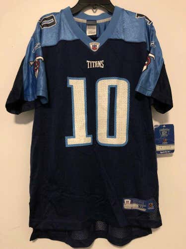 Vince Young Tennessee Titans Blue Reebok Authentic Jersey Youth XL (NEW)