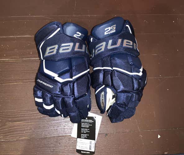 New Blue Senior Bauer 2S PRO Gloves 14"