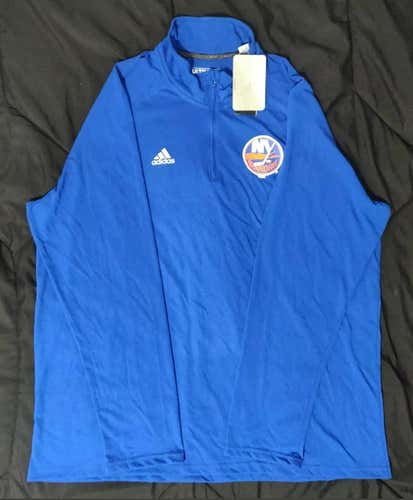 Adidas Quarter Zip ClimaLite Long Sleeve 4712A NHL NY New York Islanders Size 2X