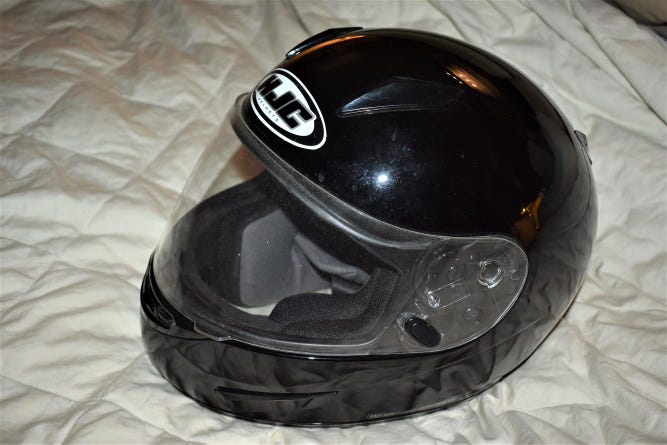 HJC CL-15 Polycarbonate Composite Full Face Helmet, Ventilated, Black, XS - with Bag