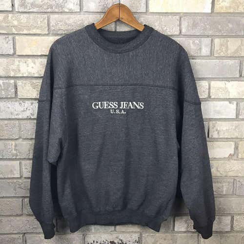 Vtg 80s GUESS ASAP Jeans USA Georges Marciano Sweatshirt Sweater Pullover Small
