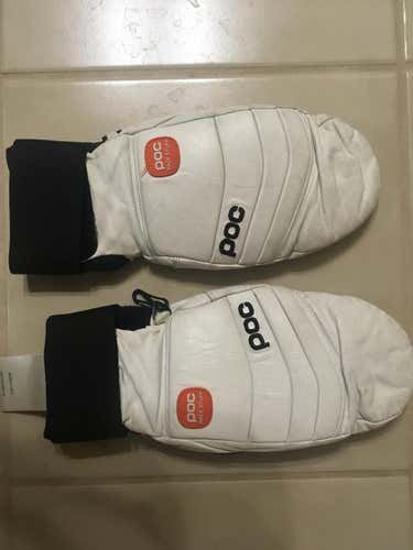 White Men's Large POC Palm Comp Race Stuff Mittens