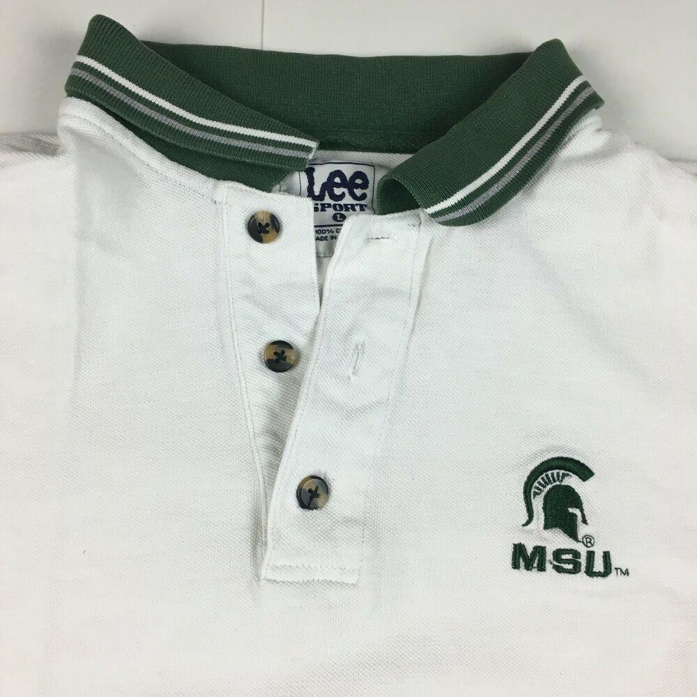 michigan state long sleeve polo