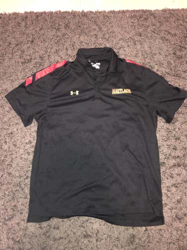 University Of Maryland Under Armour Team Issued Polo Shirt XL