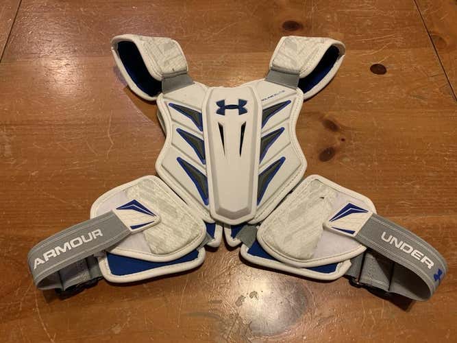 White Large Under Armour Headline Elite Shoulder Pads