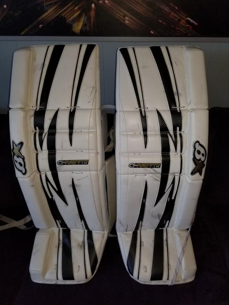 White Senior 35" Brian's GNETik 5.0 Goalie Leg Pads Pro Stock