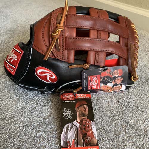 Rare Brand New Black/Cherrie HOH Baseball Glove 12.75"