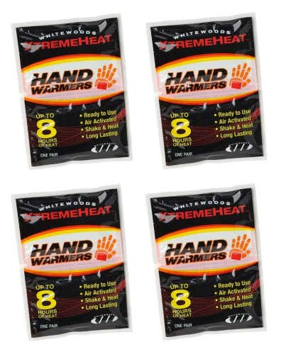 Whitewoods XTREME HEAT™ Air-Activated HAND Warmers, 8 Hours Heat (4 Pairs)
