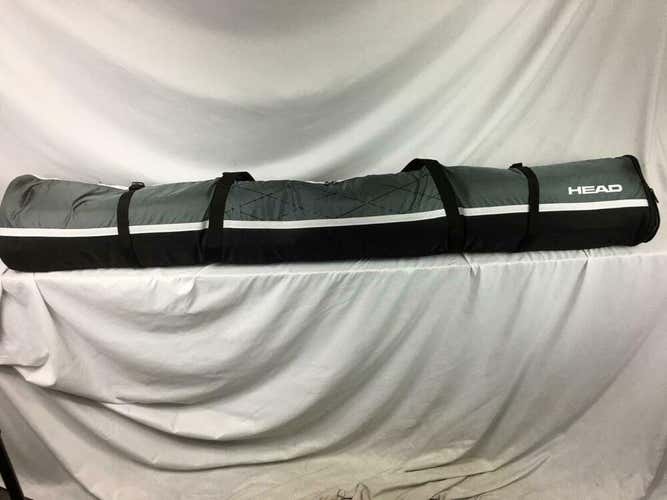Head ski bag, 165cm black / gray with white stripe No Trades