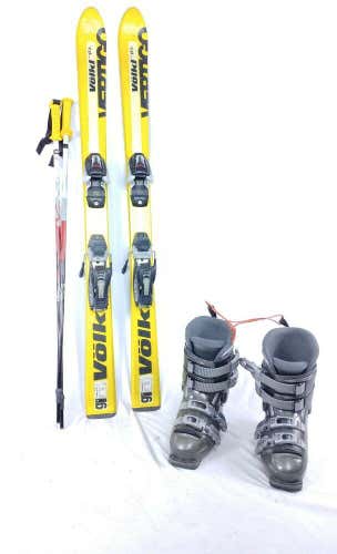 kids,120cm Atomic Ski Package, Marker M450 Binding, Dalbello Boots & Poles fit No Trades