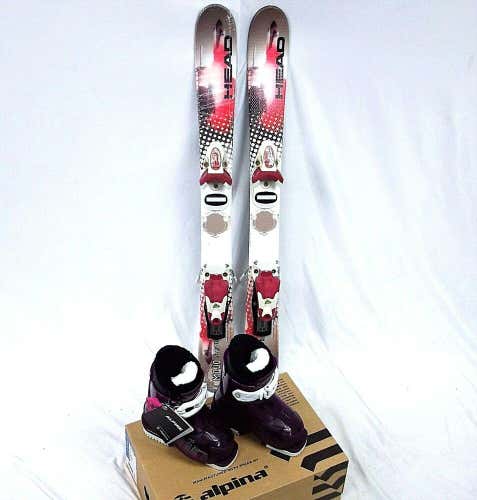 Girls Ski Package, Head 87cm Mojo Spawn III Skis, Roxy Bindings, Alpina Boots No Trades