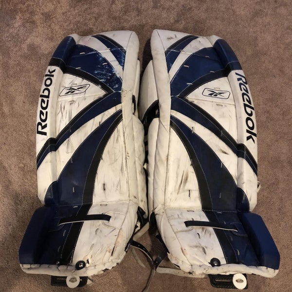 White Senior 36" Reebok Goalie Leg Pads