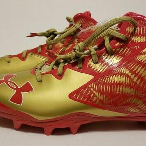 Under Armour Deception Football Nitro Cleats Red/Gold Size 11.5 1270439-601