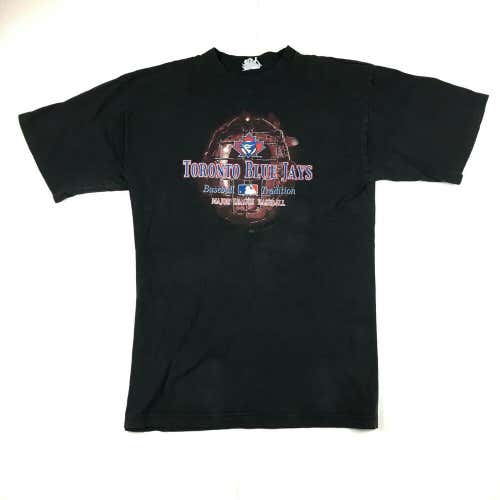 VTG Toronto Blue Jays T-Shirt Baseball Tradition 2001 Black 100% Cotton MLB Sz M