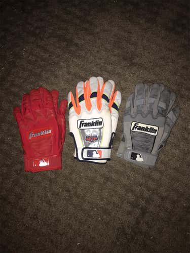 Men's Medium Franklin Batting Gloves (Bundle)