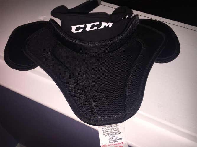Black CCM TC-500 Sr Goalie Throat Guard / Neck Protector - almost new