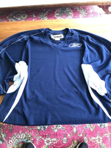 Goalie Cut Reebok Jersey Navy Blue