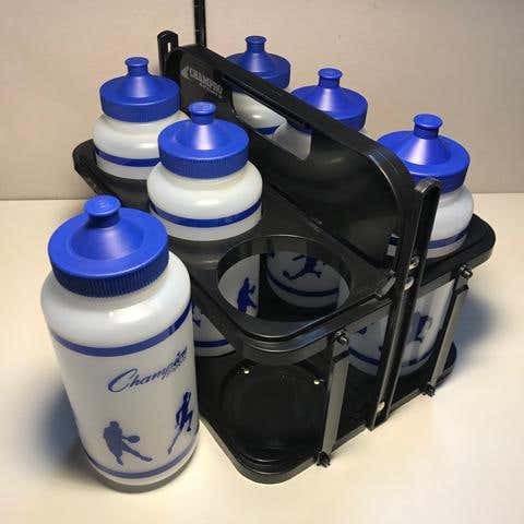 NEW Water Bottles (6) With Collapsible Carrier