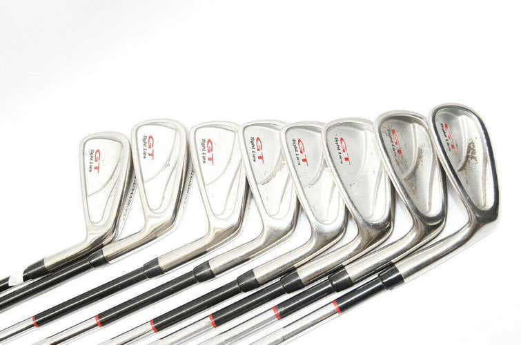 IRON SET ADAMS GT TIGHT LIES RH 38" STEEL STIFF NEW GOLF PRIDE GRIPS