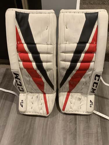 Red 31" CCM Extreme Flex E3.9 Goalie Leg Pads