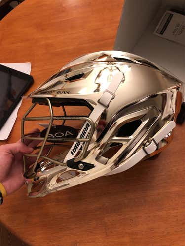 Warrior Burn Chrome Gold Helmet