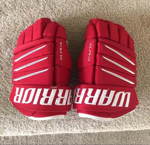 Red Senior Alpha QX4 Gloves 13"