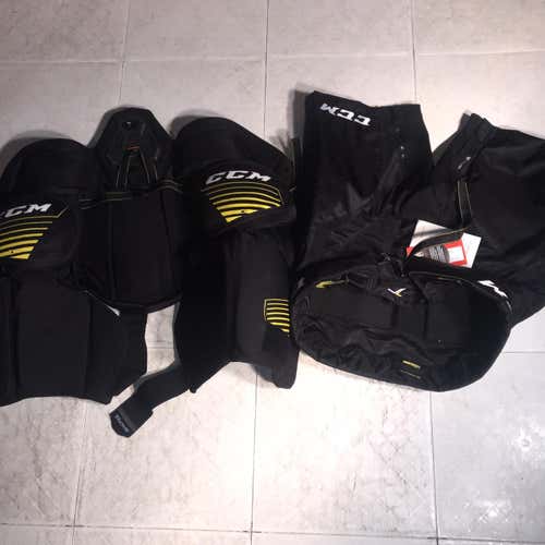 Brand New Black Junior Large CCM Tacks 7092 Hockey Pants