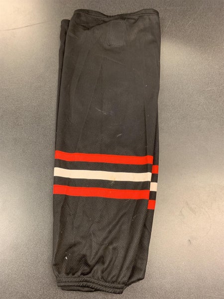 Chicago Blackhawk Colors Black Intermediate Large  Socks