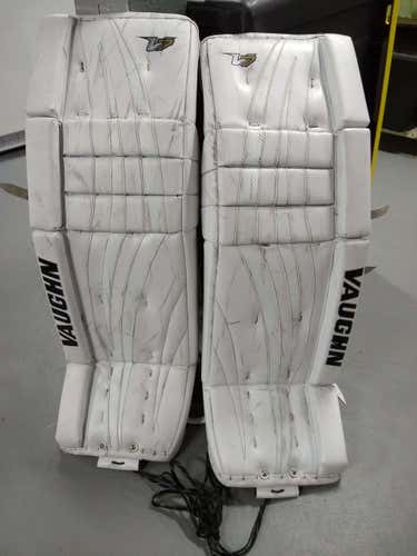 White Senior 34" + 2" Vaughn Velocity V7 XF Pro Goalie Leg Pads