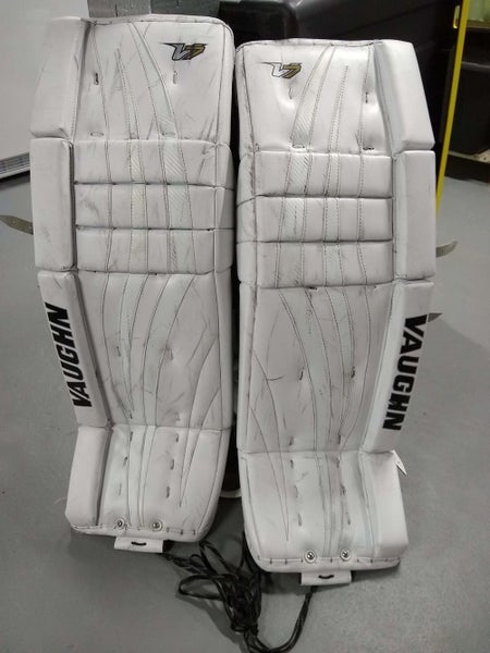White Senior 34" + 2" Vaughn Velocity V7 XF Pro Goalie Leg Pads