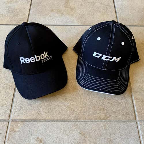 Pair of Reebok/CCM Hockey Flexfit Hats Sz L/XL