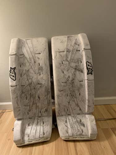 Brian's NetZero Goalie Leg Pads White Intermediate 31+1