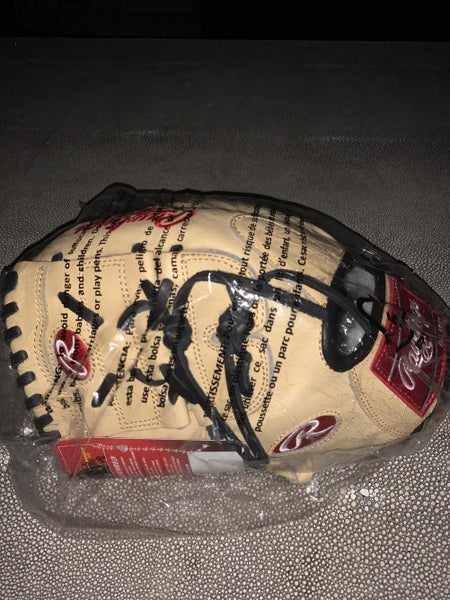 Yellow New High School/College Rawlings Left Handed Pitcher's Pro Preferred Baseball Glove 11.75"
