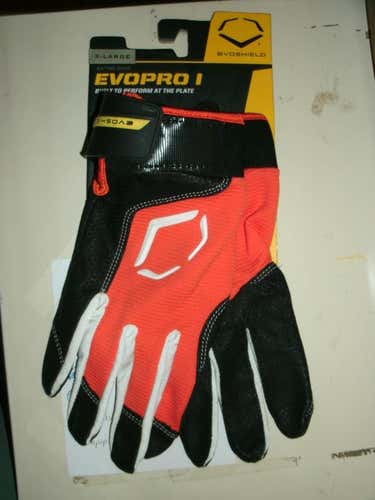 EvoShield Evopro I Men's Large Batting Gloves - Orange