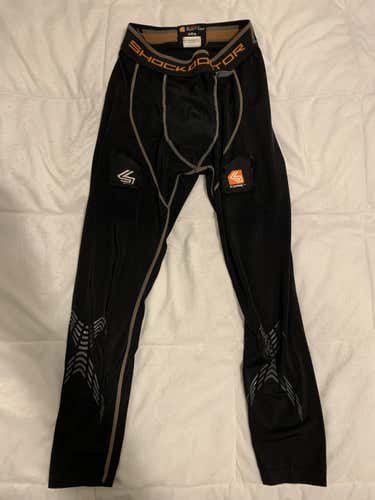 Youth Boys Large Shock Doctor Compression jock pants with sock tabs