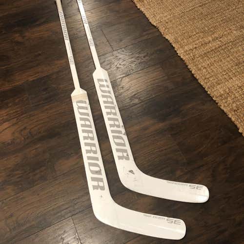 (2) White Senior Swagger Goalie Sticks 26"