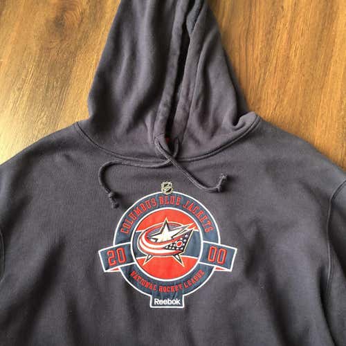 Blue Adult XL Blue Jackets Reebok Sweatshirt