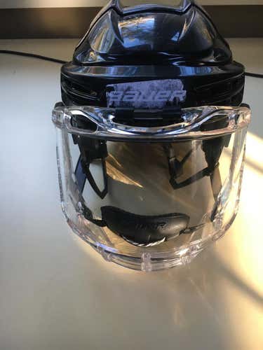 Black Large Bauer IMS 5.0 Helmet W/ Bauer Senior Visor - LOOK!