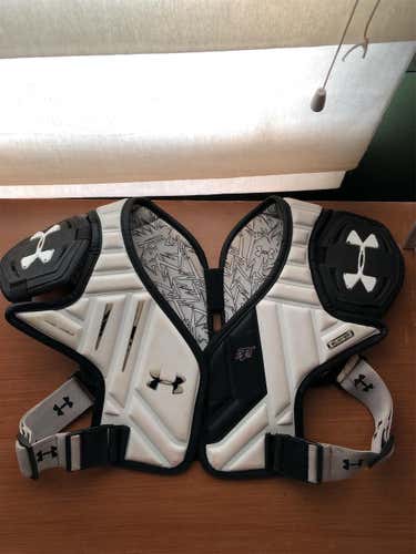 White   Under Armour Shoulder Pads