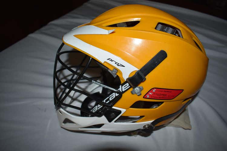 Cascade Pro-7 Adult Lacrosse Helmet - Yellow