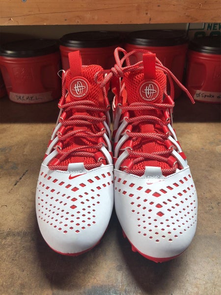 Red Men's Molded Cleats Nike Huarache, New
