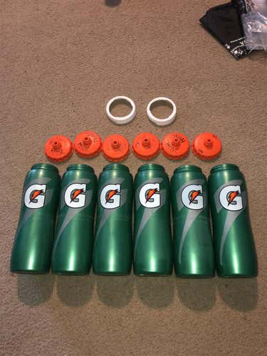 Set Of 6 Used Gatorade 32oz Water Bottles NHL NCAA