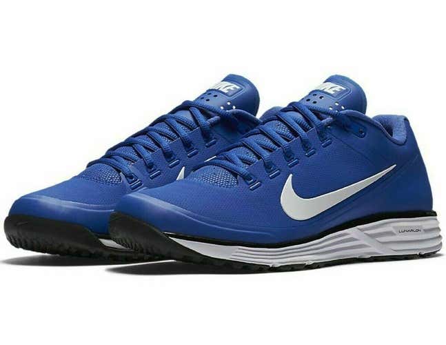 NIKE LUNAR CLIPPER '17 TRAINERS TURF BASEBALL CLEATS SHOES 9 BRAND NEW ROYAL BLUE RUN TRAIN $100