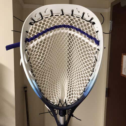 STX Eclipse OG strung with New 20D Goalie Mesh, Purple Fade Dye
